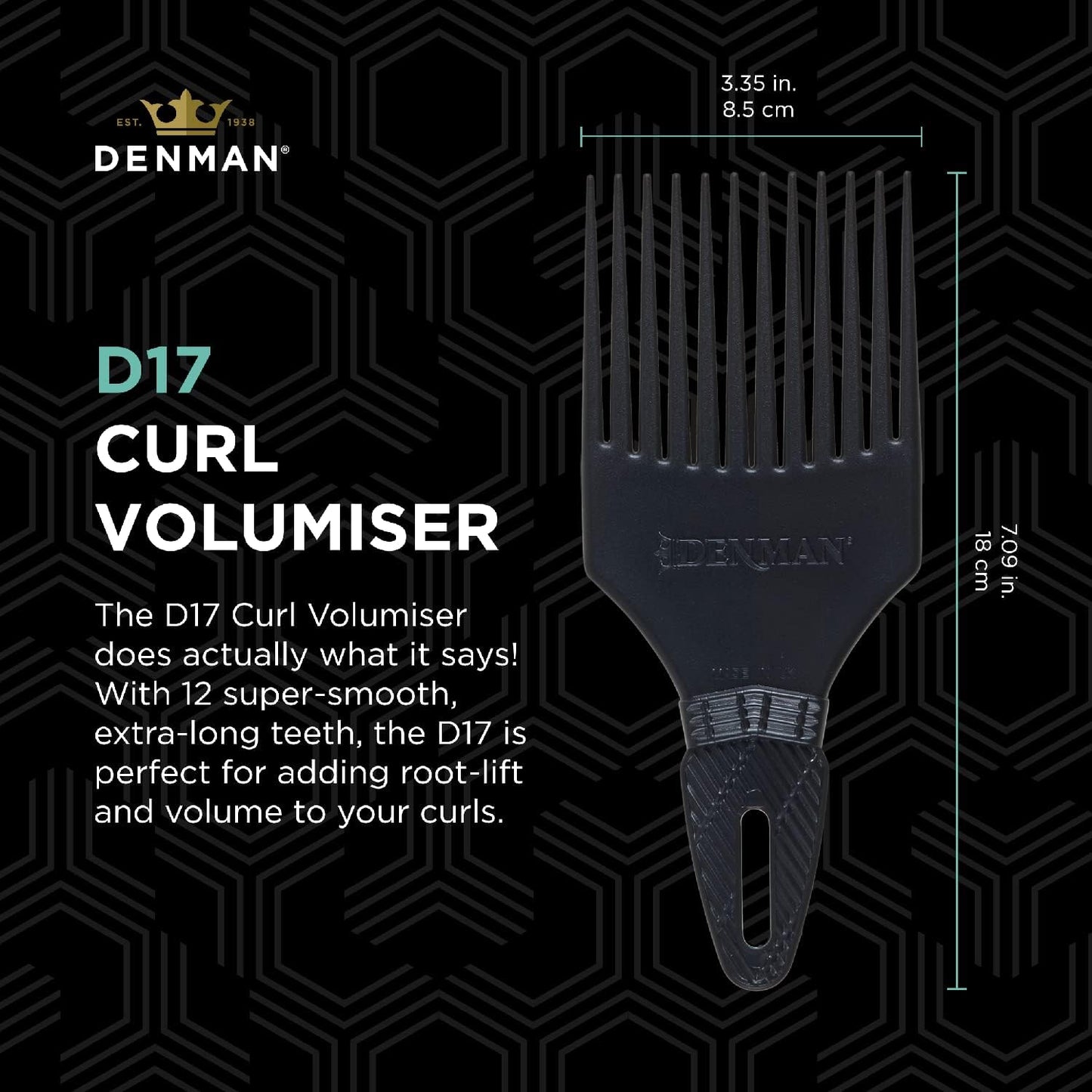 Denman D17 CURL TAMER COMB 叉梳