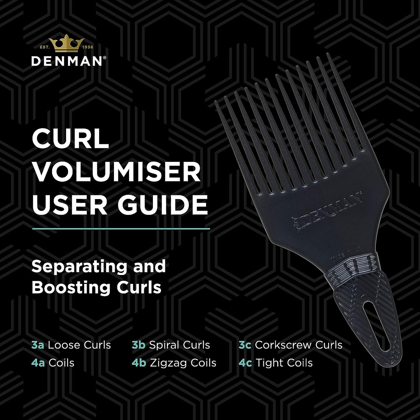 Denman D17 CURL TAMER COMB 叉梳