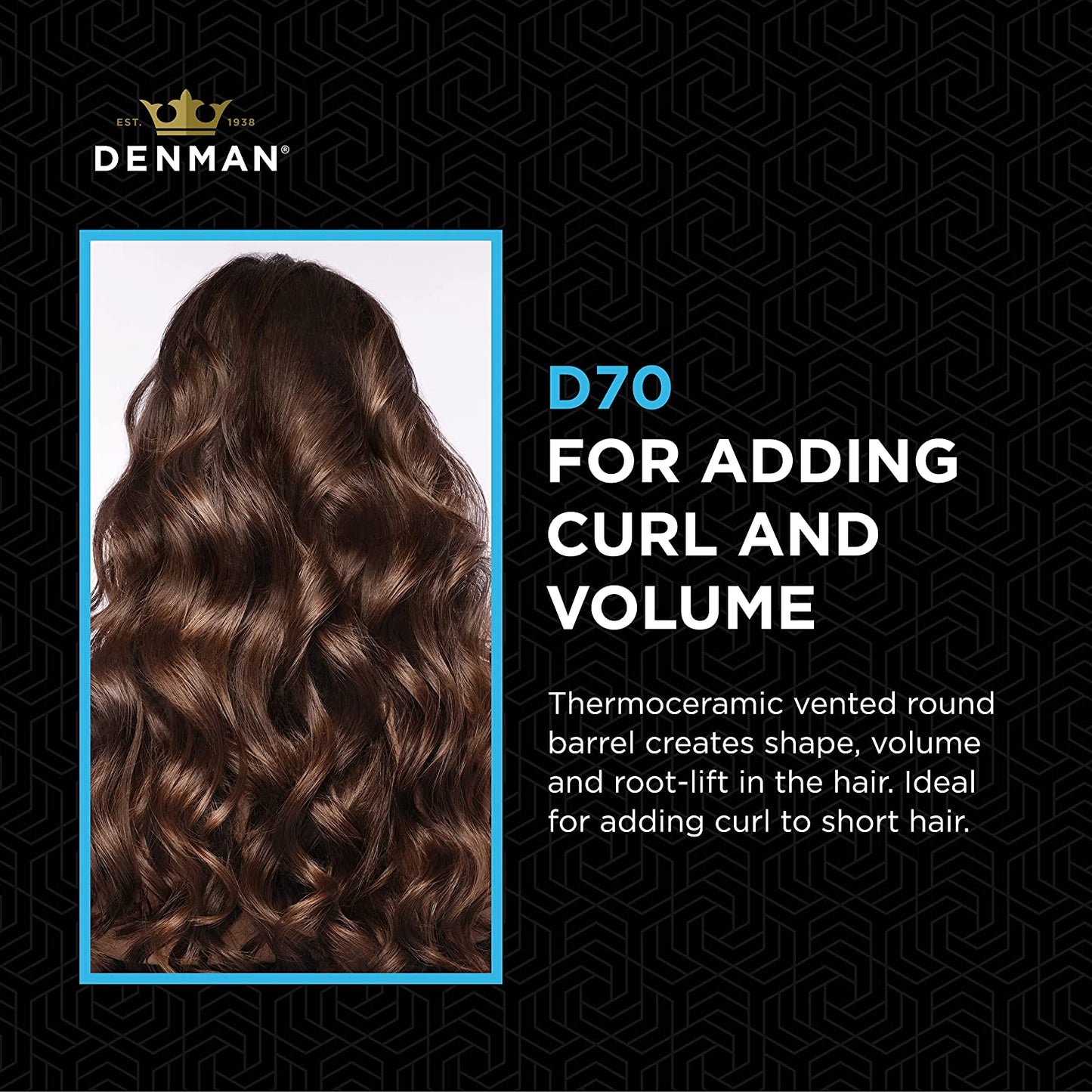 Denman Thermoceramic hot curl 耐熱陶瓷卷梳 D70 (16mm)