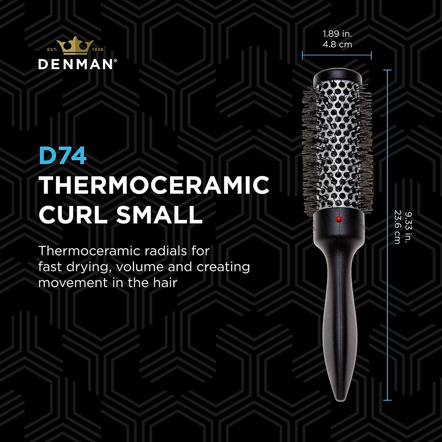 Denman Thermoceramic hot curl 耐熱陶瓷卷梳 D74 (30mm)