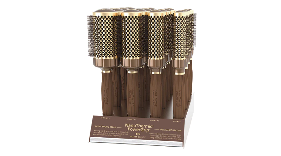 OG Nano Thermic 琥珀金熱能防靜電造型圓筒梳 熱能防靜電圓筒梳 1" (NT24)