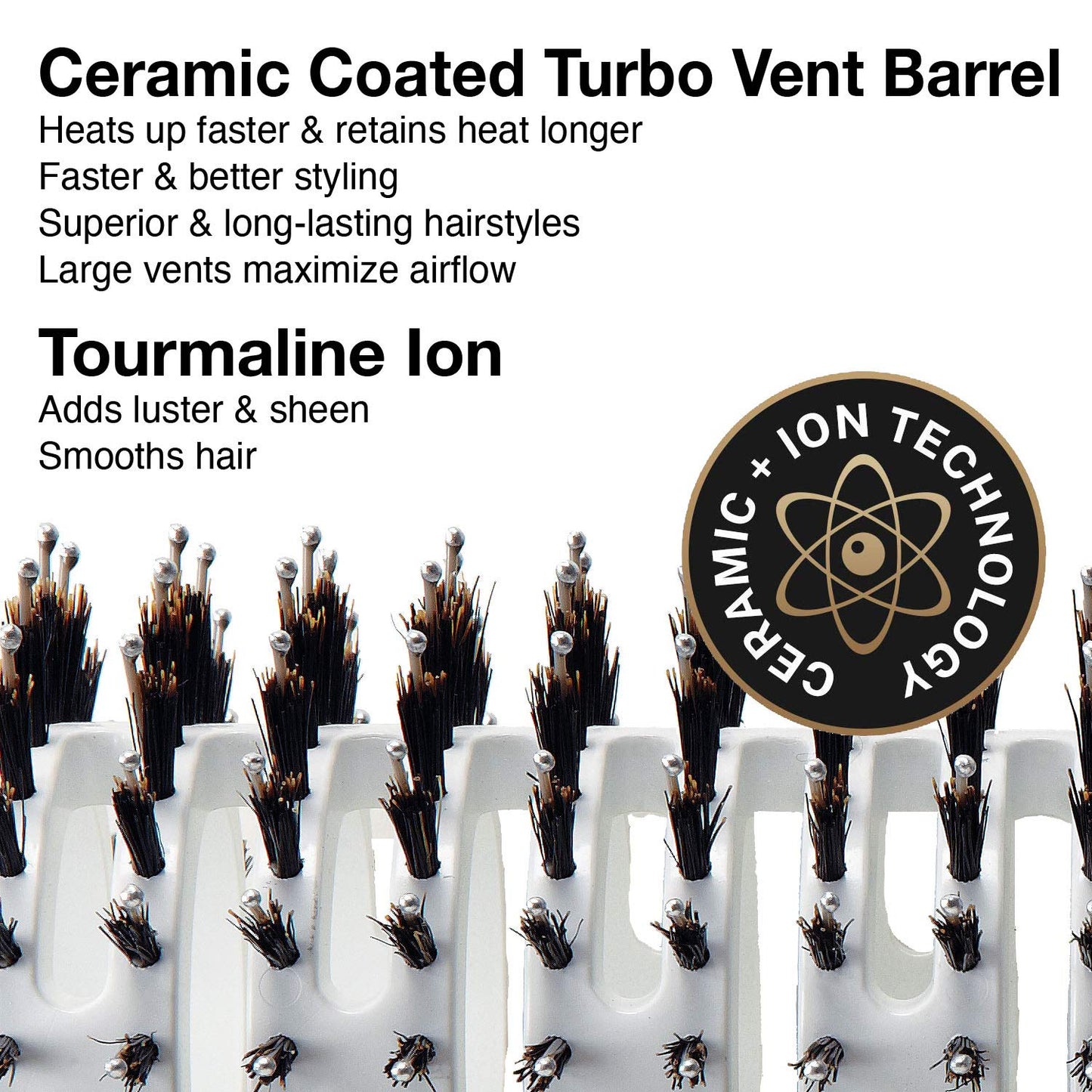 Ceramic + ion Pro Vent Combo 3.25'' 陶瓷離子專業通風梳 (CITV-COGD)