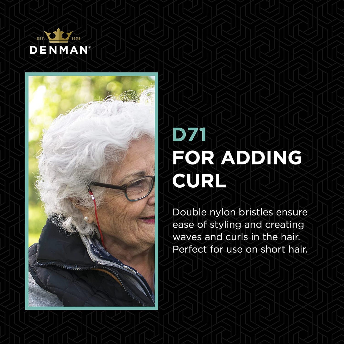 Denman 小號尼龍尖尾捲梳 D71 (15mm)