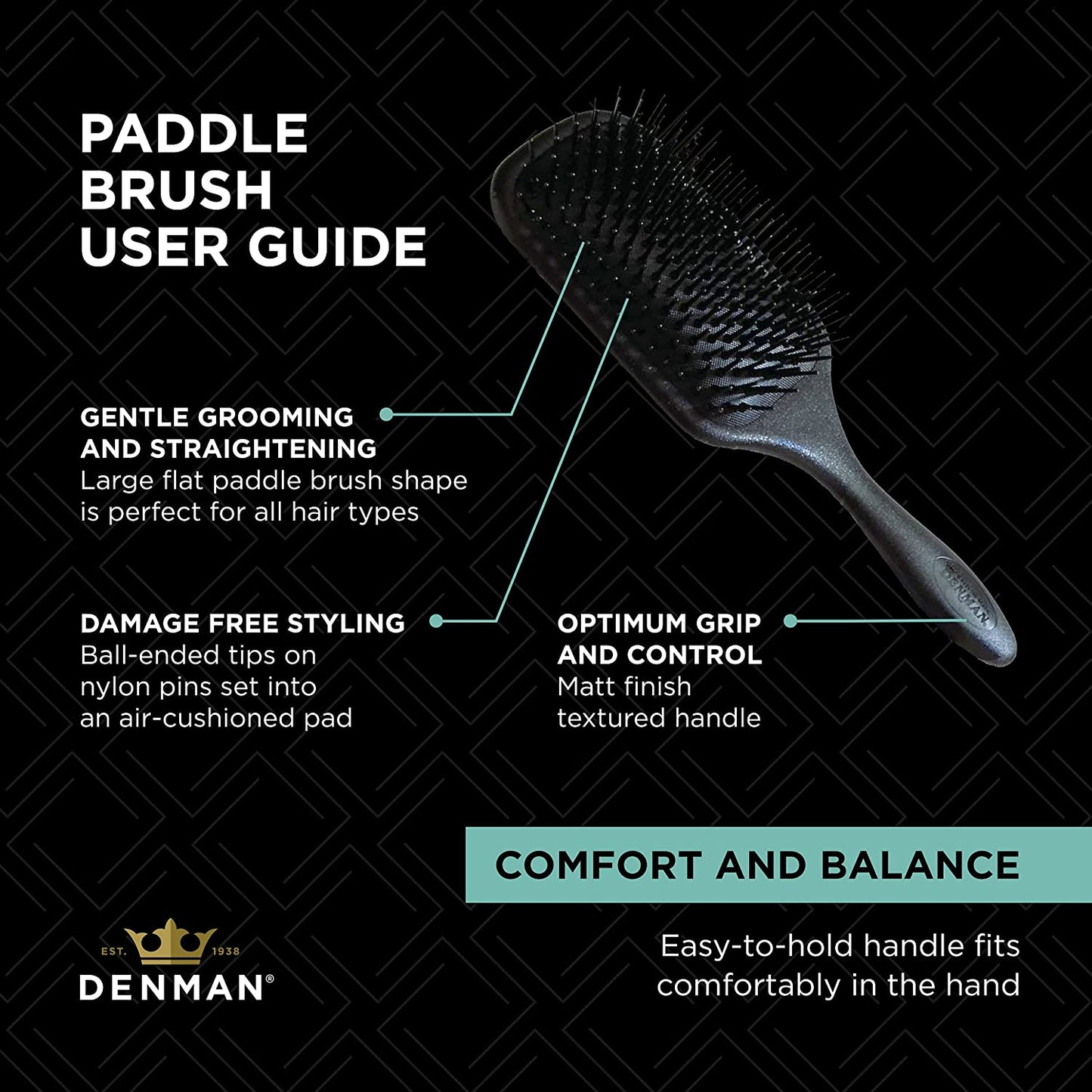 Denman D83 Large paddle brush 氣墊梳