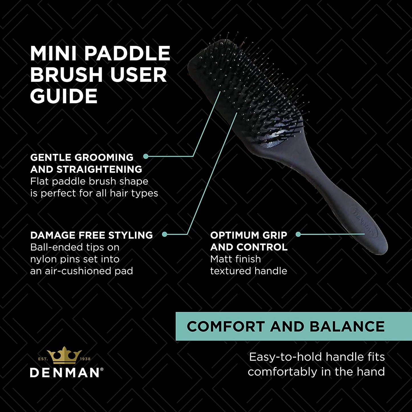 Denman D84 small paddle brush 氣墊梳